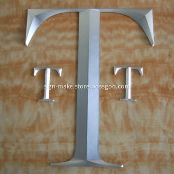 3D Prismatic Face Metal Letters Signs